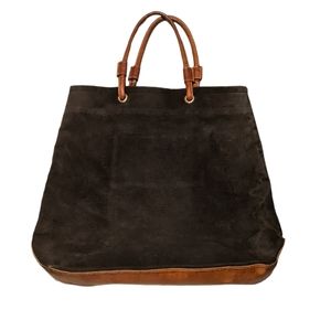 Annabel Ingall leather & canvas tote bag